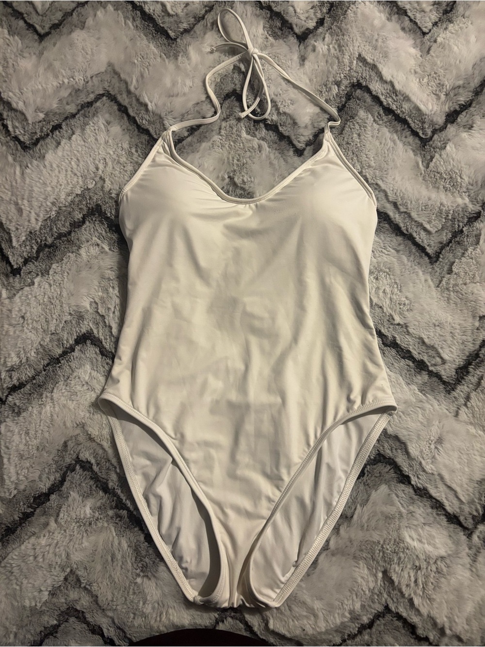 La Blanca White Halter One-Piece Swimsuit